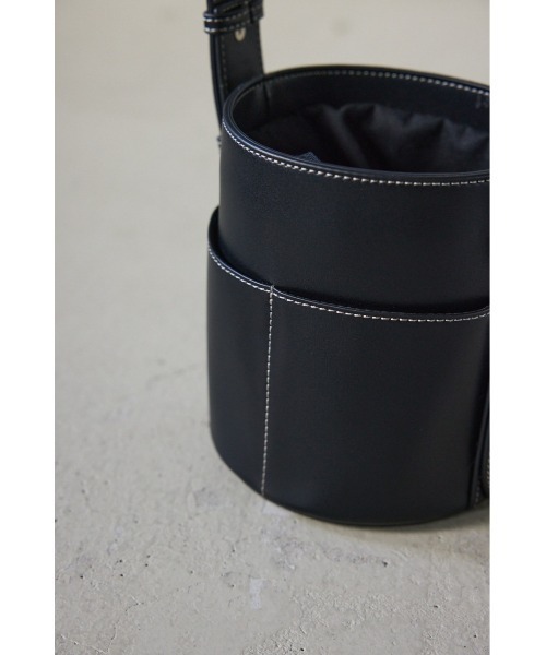 STYLEMIXER(スタイルミキサー)の「ステッチワークバケットバッグ(ハンドバッグ・レディース・マジェンタ/ブラック・FREE)」の20枚目の写真