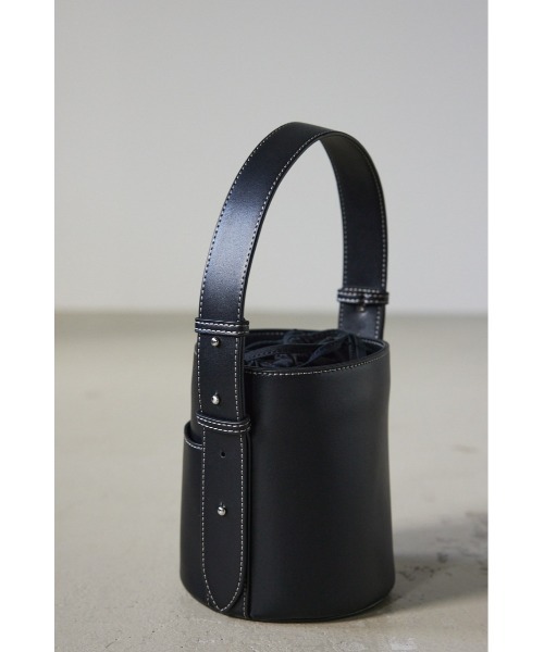 STYLEMIXER(スタイルミキサー)の「ステッチワークバケットバッグ(ハンドバッグ・レディース・マジェンタ/ブラック・FREE)」の3枚目の写真