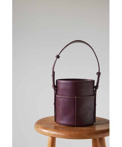 STYLEMIXER(スタイルミキサー)の「ステッチワークバケットバッグ(ハンドバッグ・レディース・マジェンタ/ブラック・FREE)」の8枚目の写真