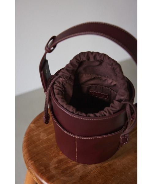 STYLEMIXER(スタイルミキサー)の「ステッチワークバケットバッグ(ハンドバッグ・レディース・マジェンタ/ブラック・FREE)」の15枚目の写真