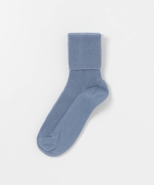 URBAN RESEARCH ROSSO WOMEN（アーバンリサーチ　ロッソ）の「Johnstons　Rib Ankle Sock（ソックス/靴下・レディース・ライトグレー/ライトブルー・-）」の4枚目の写真