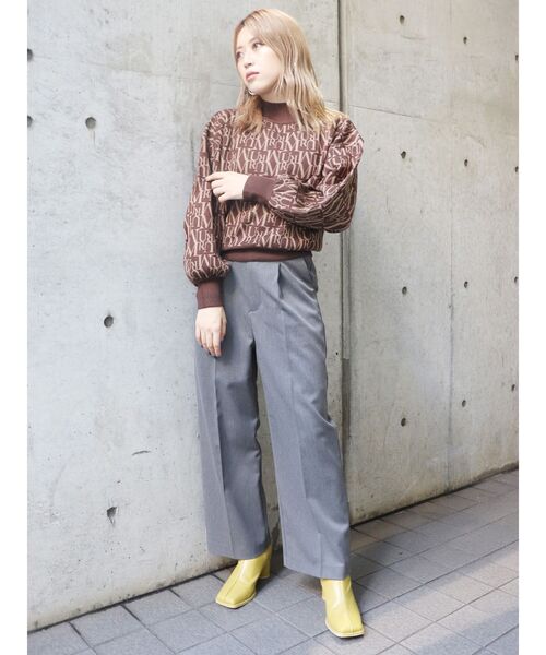 MURUA（ムルーア）の「ベーシックワイドパンツ（スラックス・レディース・ブラック/グレー/ブルー/その他1・1/2）」の6枚目の写真