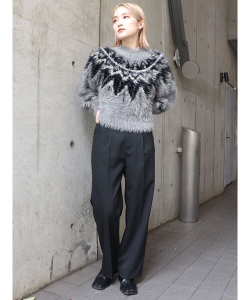 MURUA（ムルーア）の「ベーシックワイドパンツ（スラックス・レディース・ブラック/グレー/ブルー/その他1・1/2）」の11枚目の写真