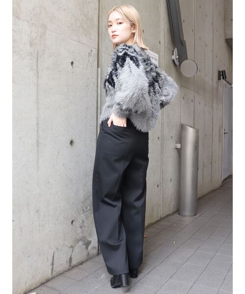 MURUA（ムルーア）の「ベーシックワイドパンツ（スラックス・レディース・ブラック/グレー/ブルー/その他1・1/2）」の12枚目の写真