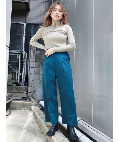 MURUA（ムルーア）の「ベーシックワイドパンツ（スラックス・レディース・ブラック/グレー/ブルー/その他1・1/2）」の13枚目の写真