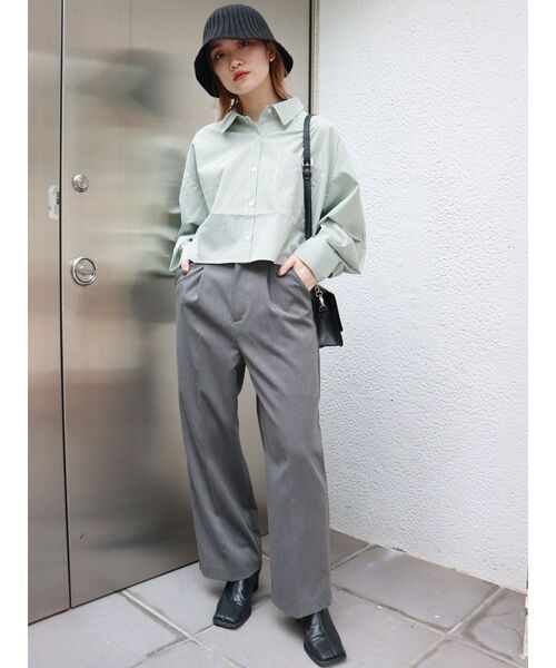 MURUA（ムルーア）の「ベーシックワイドパンツ（スラックス・レディース・ブラック/グレー/ブルー/その他1・1/2）」の17枚目の写真