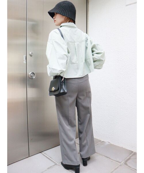 MURUA（ムルーア）の「ベーシックワイドパンツ（スラックス・レディース・ブラック/グレー/ブルー/その他1・1/2）」の18枚目の写真