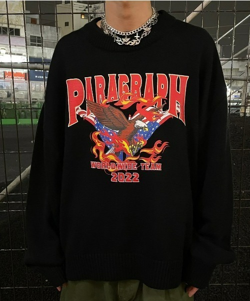 Paragraph（パラグラフ）の「A'GEM/9 × .kom『paragraph/パラグラフ』バードニット（ニット/セーター・メンズ・ブラック/ネイビー/グリーン/アイボリー・FREE）」の11枚目の写真