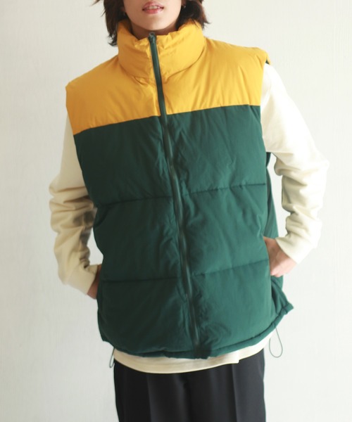 WESTSEA(ウエストシー)の「パネル切替 中綿ベスト(ベスト・メンズ・ネイビー/グリーン/ブラック・M/L/XL)」の3枚目の写真