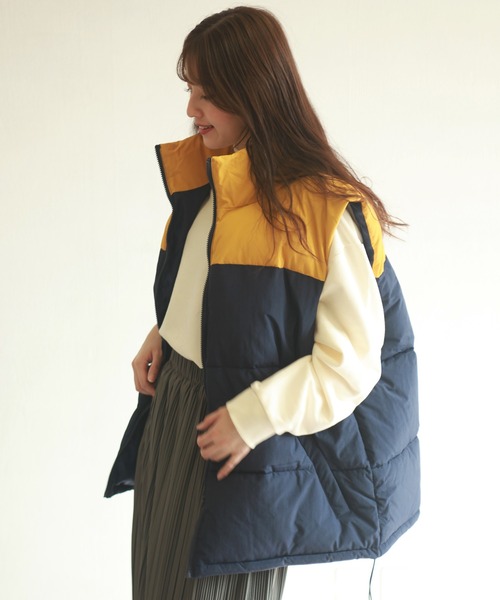 WESTSEA(ウエストシー)の「パネル切替 中綿ベスト(ベスト・メンズ・ネイビー/グリーン/ブラック・M/L/XL)」の10枚目の写真