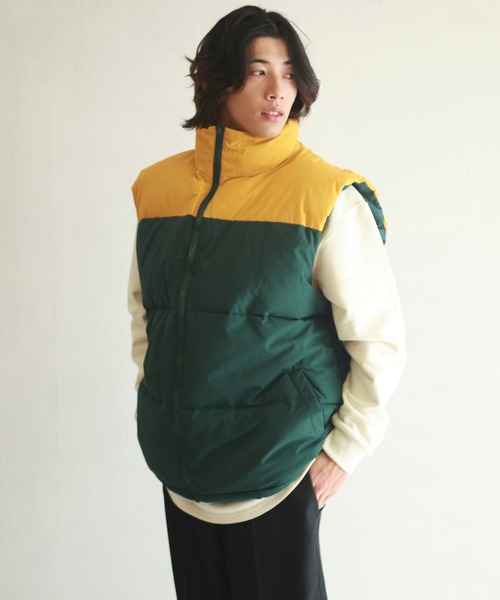 WESTSEA(ウエストシー)の「パネル切替 中綿ベスト(ベスト・メンズ・ネイビー/グリーン/ブラック・M/L/XL)」の7枚目の写真