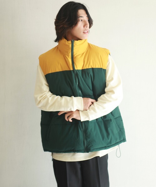 WESTSEA(ウエストシー)の「パネル切替 中綿ベスト(ベスト・メンズ・ネイビー/グリーン/ブラック・M/L/XL)」の6枚目の写真