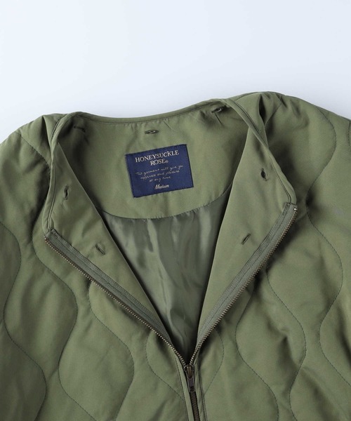 HONEYSUCKLE ROSE（ハニーサックルローズ）の「【HONEYSUCKLE ROSE】マルチウェイキルトジャケット（ダウンジャケット/コート・レディース・ブラック/カーキブラウン・M/L）」の8枚目の写真