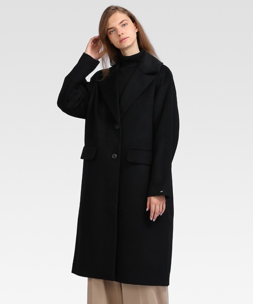 TOMMY HILFIGER(トミーヒルフィガー)の「ウールブレンドリラックスシングルコート(チェスターコート・レディース・ブラック・32inch/34inch/36inch)」の10枚目の写真