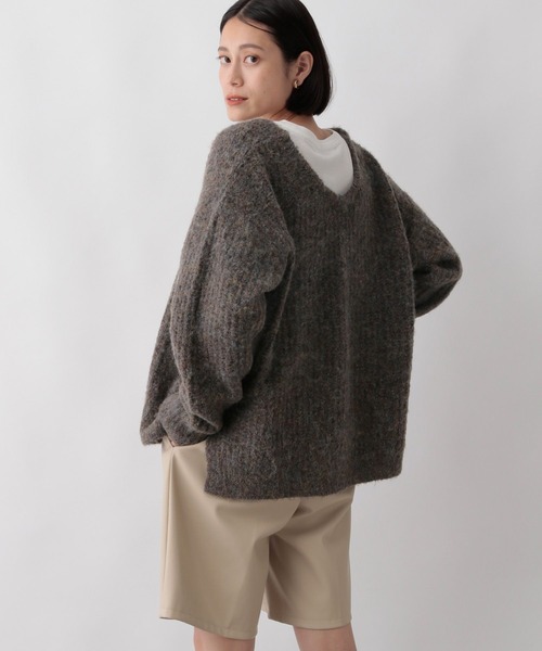 LOWRYS FARM（ローリーズファーム）の「マルチＷＡＹメランジプルオーバーロングスリーブ　170935（ニット/セーター・レディース・チャコールグレー/グリーン/アイボリー/ブラウン・FREE）」の13枚目の写真