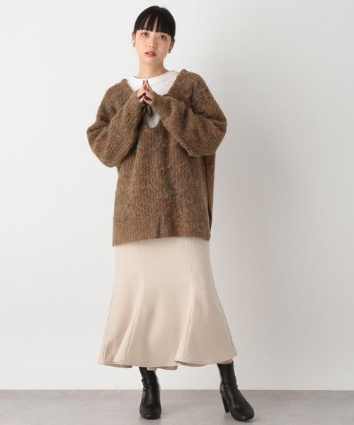 LOWRYS FARM（ローリーズファーム）の「マルチＷＡＹメランジプルオーバーロングスリーブ　170935（ニット/セーター・レディース・チャコールグレー/グリーン/アイボリー/ブラウン・FREE）」の9枚目の写真