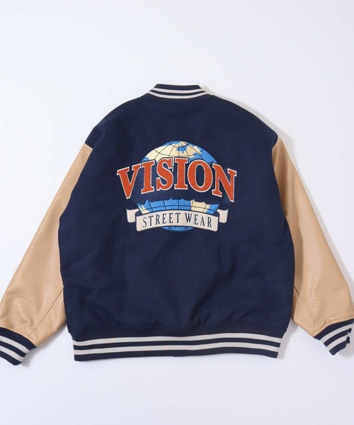 VISION STREET WEAR（ヴィジョンストリートウェア）の「【VISION STREET】メルトンスタジャン（スタジャン・メンズ・イエロー×グリーン/ブラック/ベージュ・L/XL/M）」の21枚目の写真