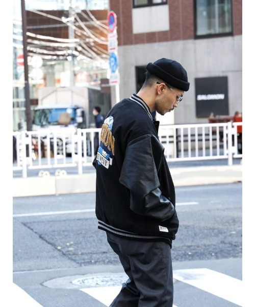 VISION STREET WEAR（ヴィジョンストリートウェア）の「【VISION STREET】メルトンスタジャン（スタジャン・メンズ・イエロー×グリーン/ブラック/ベージュ・L/XL/M）」の10枚目の写真