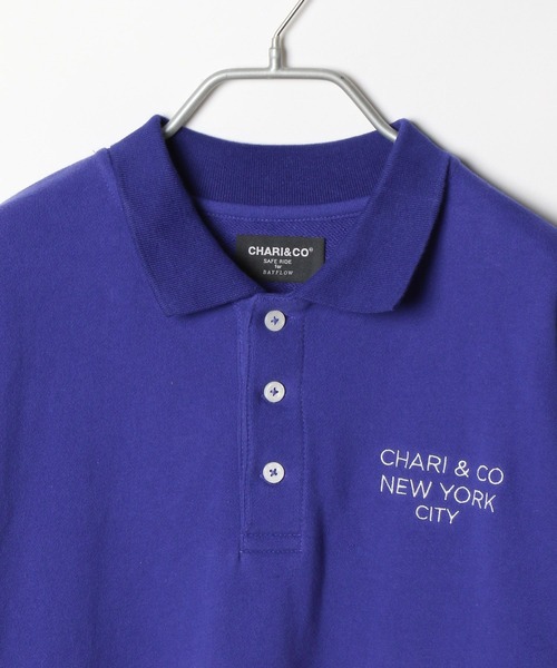 CHARI&CO（チャリアンドコー）の「【CHARI&CO safe ride】バイカラ―ポロシャツL/S（Tシャツ/カットソー・メンズ・ネイビー/サックスブルー・MEDIUM/LARGE）」の6枚目の写真