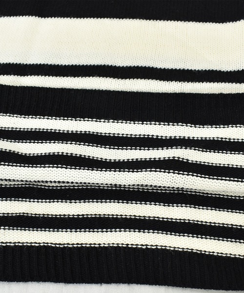 VINTAGE（ヴィンテージ）の「【ヴィンテージ古着】90's MORGAN SQUARE ボーダー アクリルニット デザインニット USA製（ニット/セーター・メンズ・その他・LARGE）」の7枚目の写真