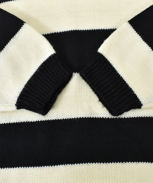VINTAGE（ヴィンテージ）の「【ヴィンテージ古着】90's MORGAN SQUARE ボーダー アクリルニット デザインニット USA製（ニット/セーター・メンズ・その他・LARGE）」の5枚目の写真