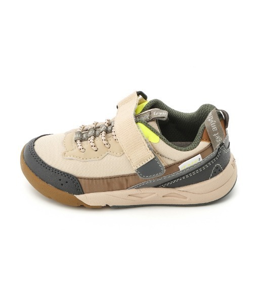 IFME（イフミー）の「IFME＋/イフミープラススニーカー（スニーカー・キッズ・ベージュ/カーキオリーブ・19.0cm/21.0cm/16.0cm/15.0cm/20.0cm/17.0cm/18.0cm）」の3枚目の写真