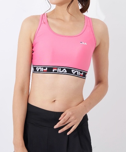 FILA（フィラ）の「【FILA:フィラ】レディース ヨガブラトップ（スポーツブラ・レディース・ブラック/サックスブルー/ピンク/ネイビー/オレンジ/パープル・LARGE/X-LARGE/MEDIUM）」の5枚目の写真