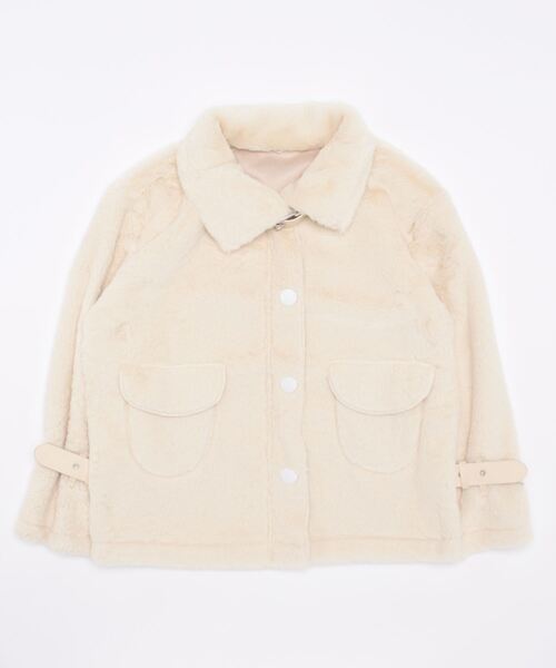 aimoha（アイモハ）の「フェイクファー　ムートンジャケット（ムートンコート・レディース・ホワイト/ピンク・SMALL/MEDIUM/LARGE）」の3枚目の写真