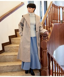 Settimissimo（セッティミッシモ）の「ウールタッチセーラーカラーロングコート（その他アウター）」