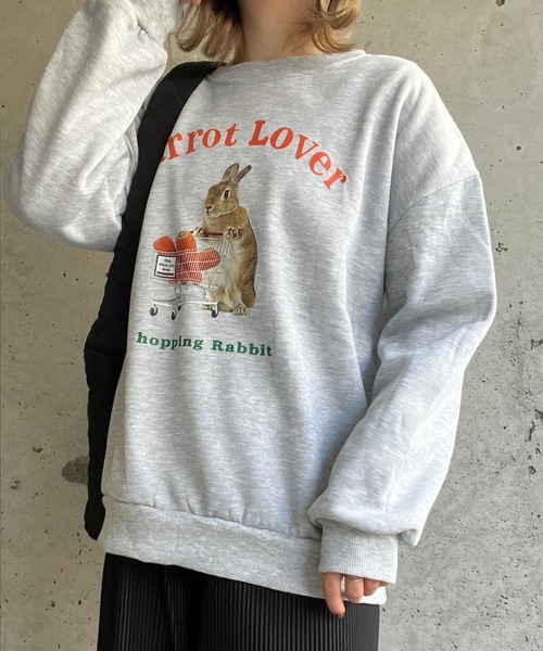 うさぎ×キャロット 裏起毛スウェット（スウェット）｜cuorequal