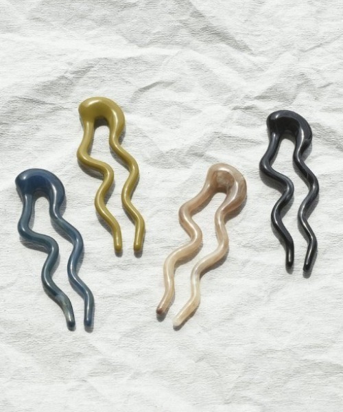 GOLDY(ゴールディ)の「【GOLDY】ニュアンス ウェーブ U字コーム かんざし ※(その他ヘアアクセサリー・レディース・カーキ/ブルー/ベージュ/ネイビー・FREE)」の7枚目の写真