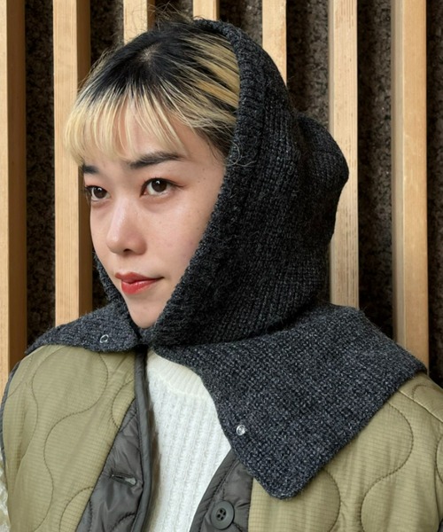 CIAOPANIC（チャオパニック）の「カラーニットバラクラバ（ネックウォーマー/スヌード・レディース・オフホワイト/ブラック/ピンク・FREE）」の13枚目の写真