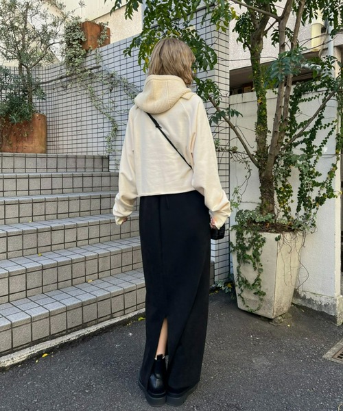 CIAOPANIC（チャオパニック）の「カラーニットバラクラバ（ネックウォーマー/スヌード・レディース・オフホワイト/ブラック/ピンク・FREE）」の9枚目の写真