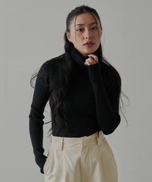 FIG&VIPER | フィンガーホールタートルリブニット(ニット/セーター)