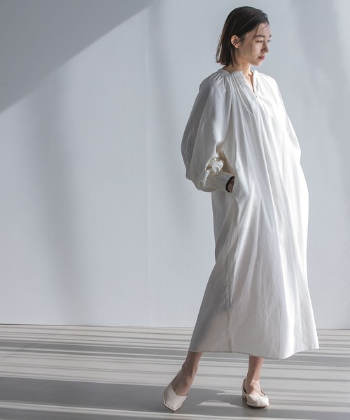 e/rm（イーアールエム）の「【e/rm】ボリュームスリーブワンピース（ワンピース・レディース・アイボリー/ブラック・FREE）」の6枚目の写真