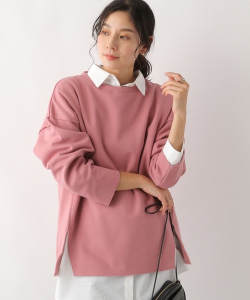 LEPSIM(レプシィム)の「アウトステッチプルオーバー 182195(Tシャツ/カットソー・レディース・アイボリー/ネイビー/レッド・FREE)」の1枚目の写真