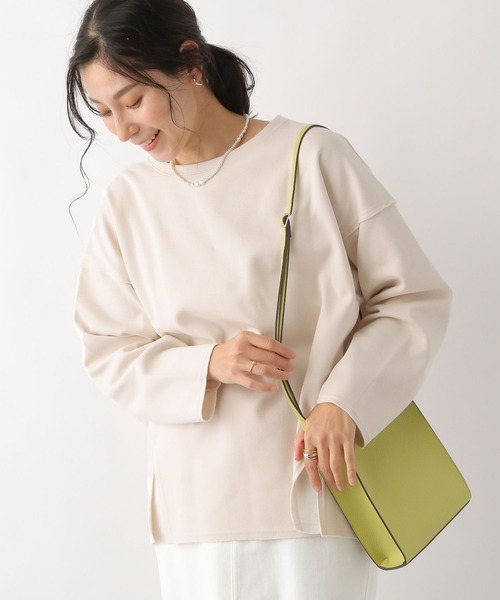 LEPSIM(レプシィム)の「アウトステッチプルオーバー 182195(Tシャツ/カットソー・レディース・アイボリー/ネイビー/レッド・FREE)」の2枚目の写真