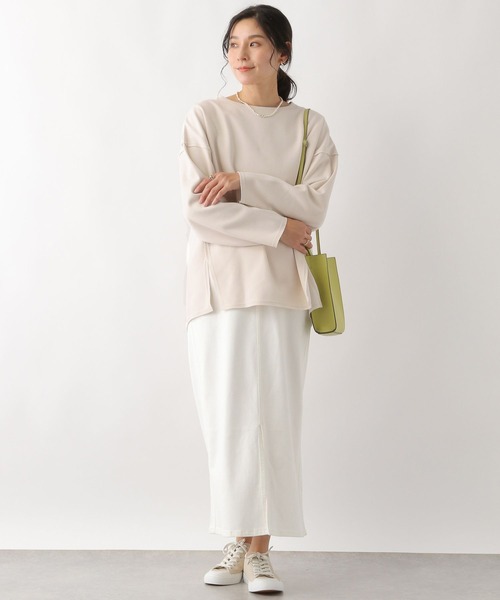 LEPSIM(レプシィム)の「アウトステッチプルオーバー 182195(Tシャツ/カットソー・レディース・アイボリー/ネイビー/レッド・FREE)」の4枚目の写真
