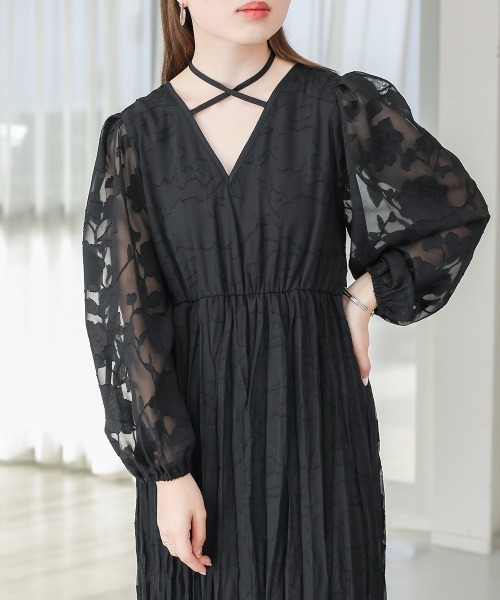 Bab（バブ）の「シアージャガードフラワーワンピース