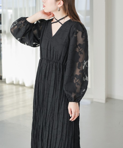 Bab（バブ）の「シアージャガードフラワーワンピース