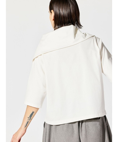 ミズイロインド　カットソー　ビックシルエット　プルオーバー　オーバーサイズ　白 mizuiroind tシャツ Tシャツ [mizuiro ind/ミズイロインド