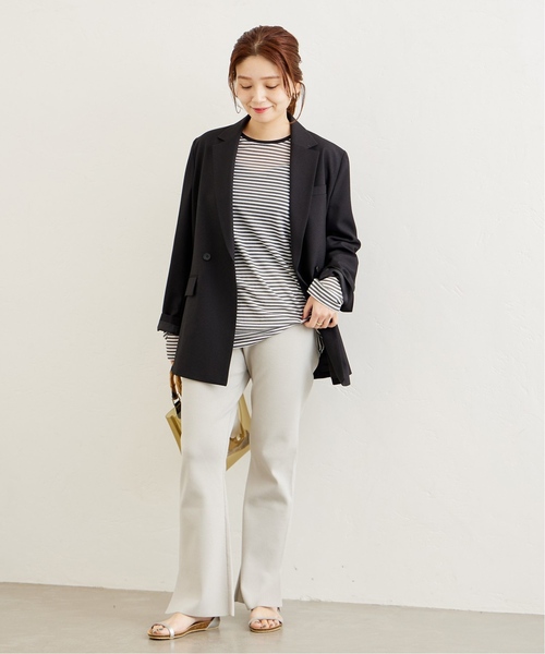 JOURNAL STANDARD(ジャーナルスタンダード)の「■《追加》クルーネックシアーロングTシャツ(Tシャツ/カットソー・レディース・ホワイト/ピンク/ホワイト×ホワイト・FREE)」の4枚目の写真