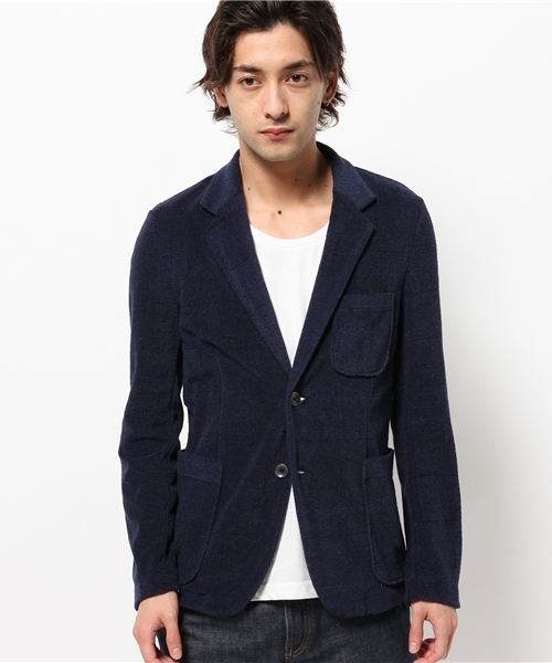 EDIFICE（エディフィス）の「◇ウインドペン パイルカットJK（テーラードジャケット・メンズ・ブラックミックス/チャコールグレー/ネイビー・46/48/44）」の4枚目の写真