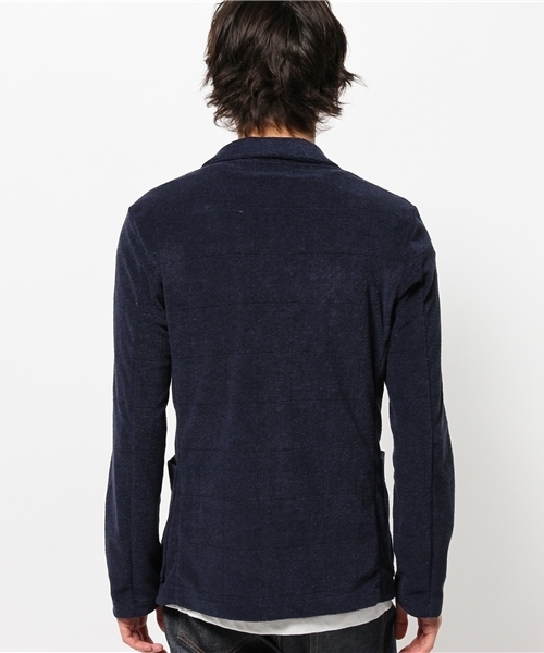 EDIFICE（エディフィス）の「◇ウインドペン パイルカットJK（テーラードジャケット・メンズ・ブラックミックス/チャコールグレー/ネイビー・46/48/44）」の6枚目の写真