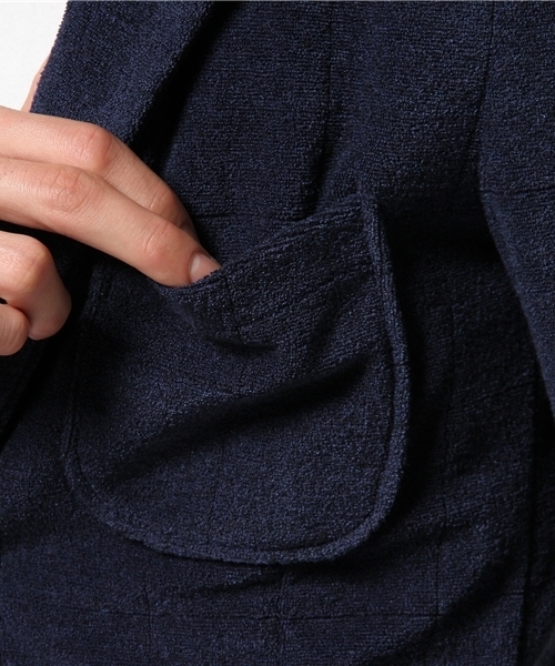 EDIFICE（エディフィス）の「◇ウインドペン パイルカットJK（テーラードジャケット・メンズ・ブラックミックス/チャコールグレー/ネイビー・46/48/44）」の11枚目の写真