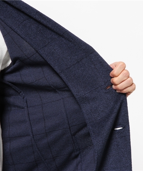 EDIFICE（エディフィス）の「◇ウインドペン パイルカットJK（テーラードジャケット・メンズ・ブラックミックス/チャコールグレー/ネイビー・46/48/44）」の13枚目の写真