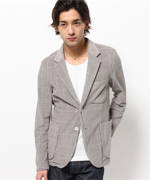 EDIFICE（エディフィス）の「◇ウインドペン パイルカットJK（テーラードジャケット・メンズ・ブラックミックス/チャコールグレー/ネイビー・46/48/44）」の18枚目の写真