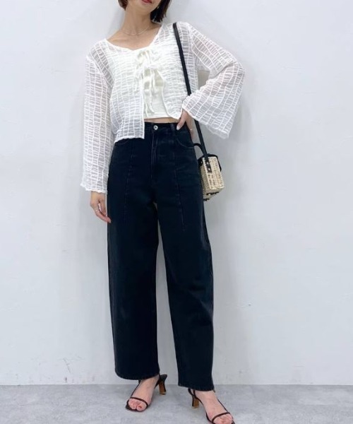 FOREVER 21(フォーエバー トゥエンティーワン)の「2WAYシアーカーディガン(カーディガン/ボレロ・レディース・オレンジ/ホワイト/ブラック・MEDIUM/SMALL)」の21枚目の写真