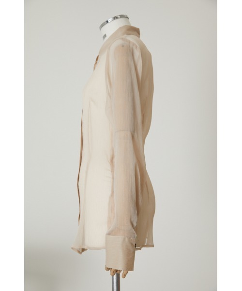 RIM.ARK（リムアーク）の「Tight crepe SH（シャツ/ブラウス・レディース・ライトベージュ/ライトグリーン/ブラック・36/38）」の4枚目の写真