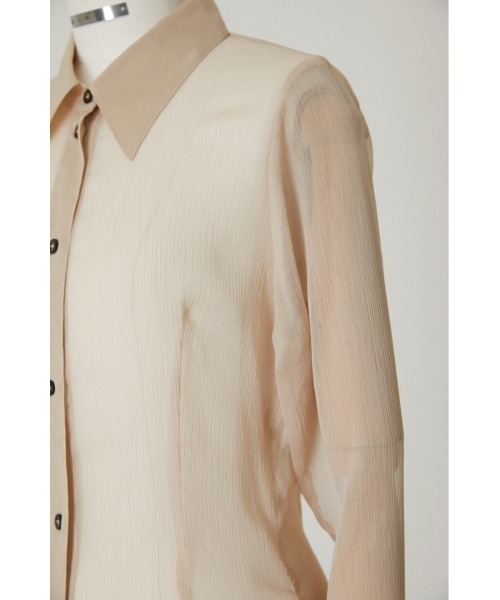 RIM.ARK（リムアーク）の「Tight crepe SH（シャツ/ブラウス・レディース・ライトベージュ/ライトグリーン/ブラック・36/38）」の8枚目の写真